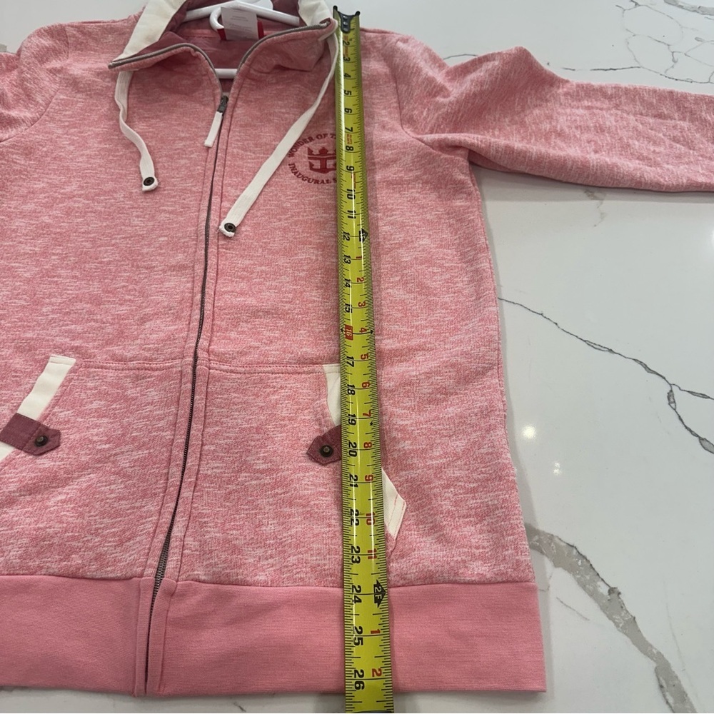 Royal Caribbean Wonder of the Seas Inaugural Season Pink Zip Up Hoodie Large - Picture 7 of 8